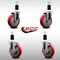 Service Caster 5'' SS Red Poly Wheel Swivel 1-1/2'' Expanding Stem Caster Set 2 Brakes, 4PK SCC-SSEX20S514-PPUB-RED-2-TLB-2-112 - alternate 4